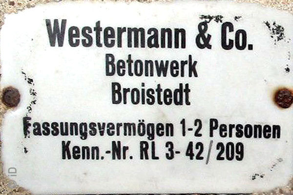 Typenschild Westermann